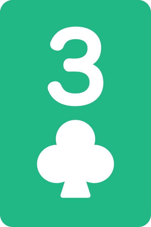 3♣（クラブ3）