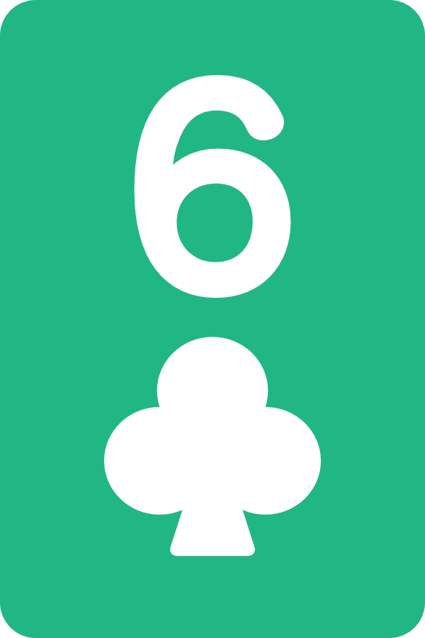 6♣（クラブ6）