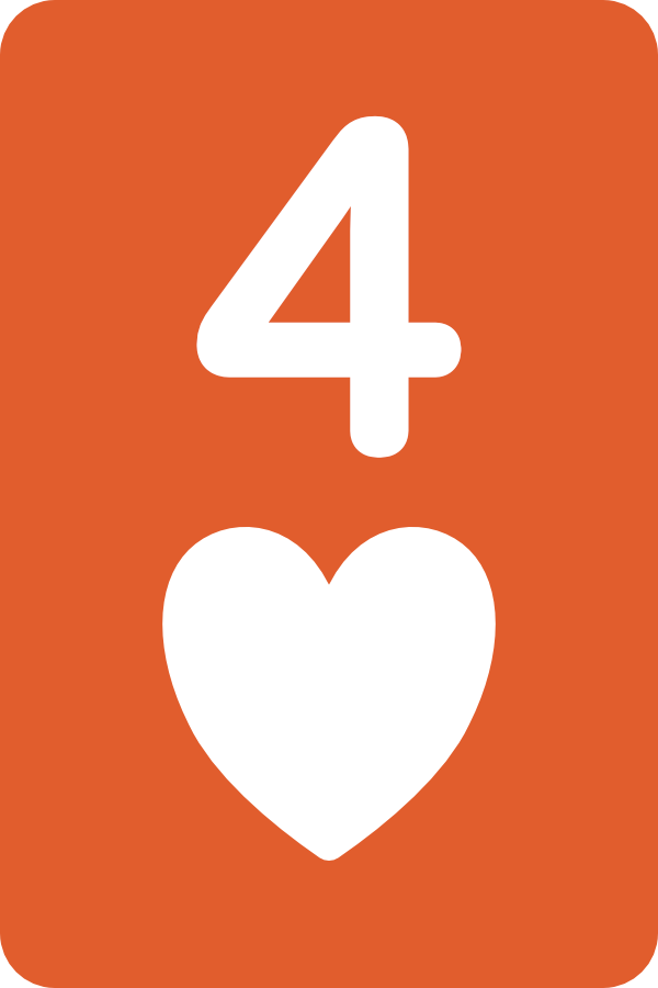 4♥（ハート4）
