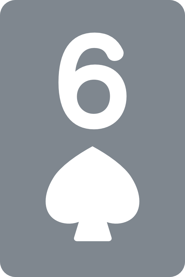 6♠（スペード6）
